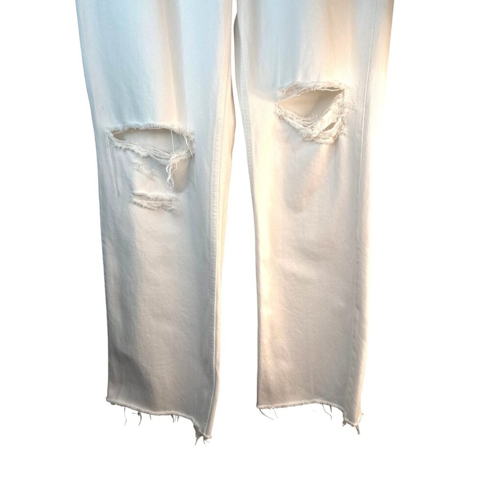 2/$30 ZARA Womens Size 8 Distressed White Jeans - Picture 8 of 15